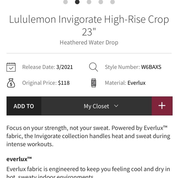 Lululemon invigorate crops (8) - Picture 5 of 7